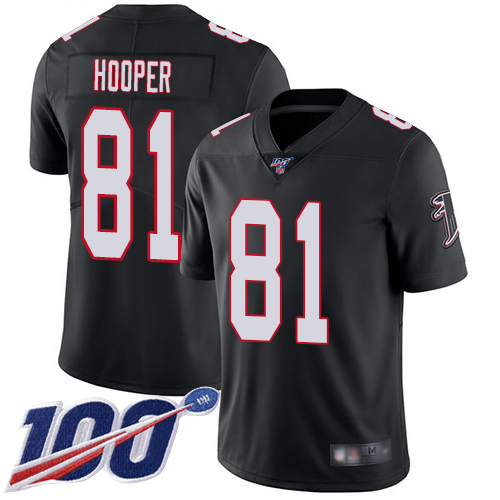 Atlanta Falcons Limited Black Men Austin Hooper Alternate Jersey NFL Football #81 100th Season Vapor Untouchable